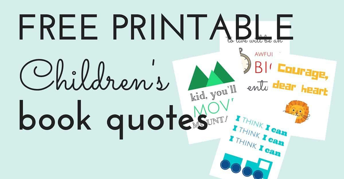 Kids Quote Book
 Free Printable Children s Book Quotes