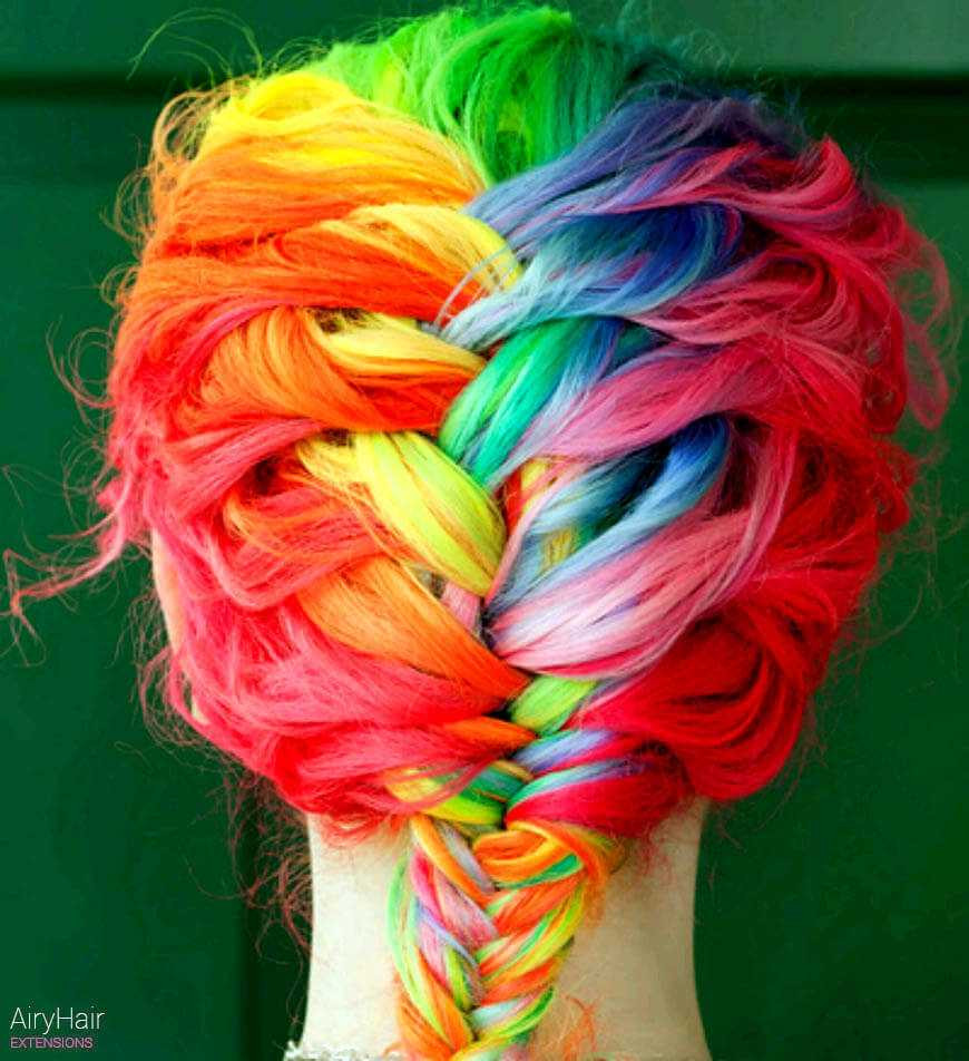 Kids Rainbow Hair
 20 Crazy Rainbow Hair Extensions & Hair Color Ideas for 2019