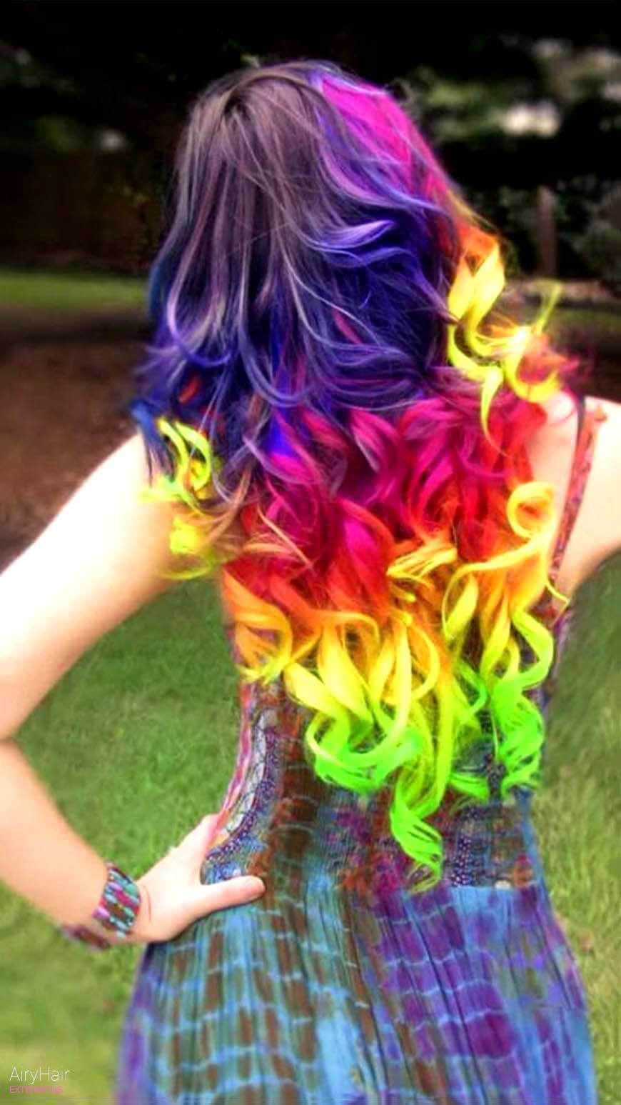 Kids Rainbow Hair
 20 Crazy Rainbow Hair Extensions & Hair Color Ideas for 2019
