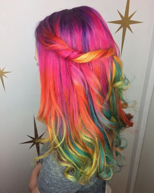 Kids Rainbow Hair
 29 Colorful Rainbow Hair Ideas Trending in 2019