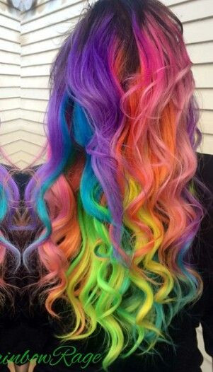 Kids Rainbow Hair
 Rainbow dyed hair