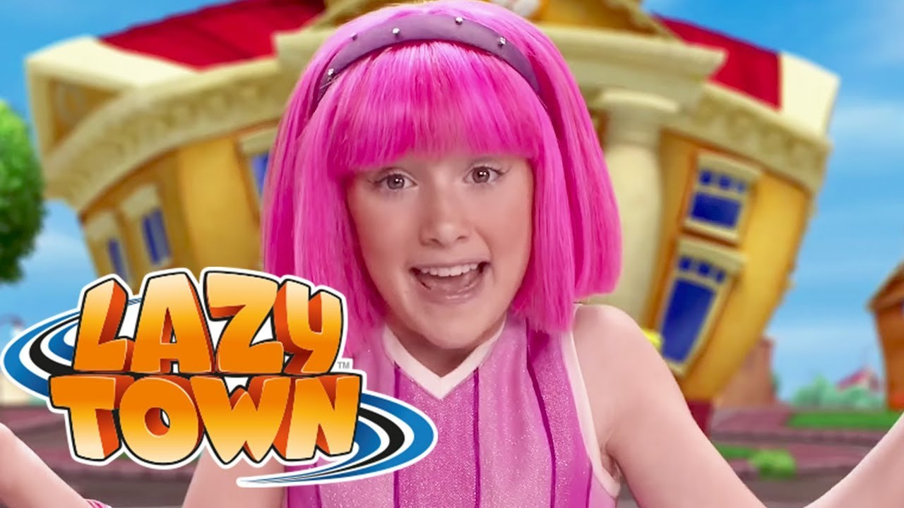 Kids Show Girl With Pink Hair
 LAZY TOWN MEME THROWBACK