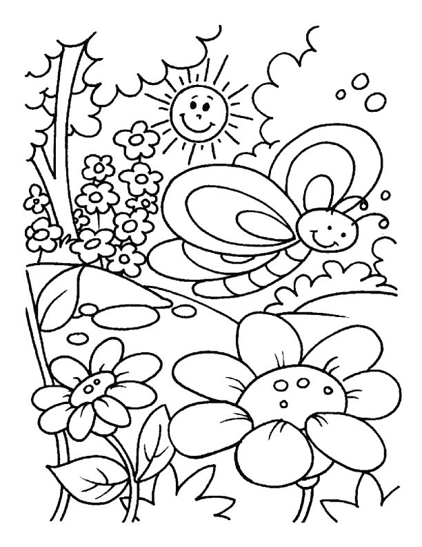 Kids Spring Coloring Pages
 Spring Coloring Sheets Pdf Coloring Pages