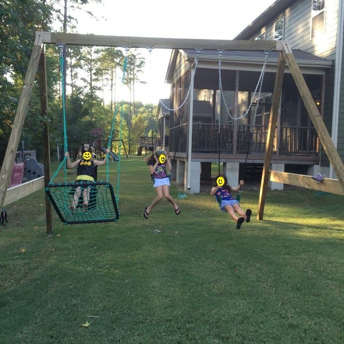Kids Swing Stand
 Backyard with Kids in mind DIY Swing Sets