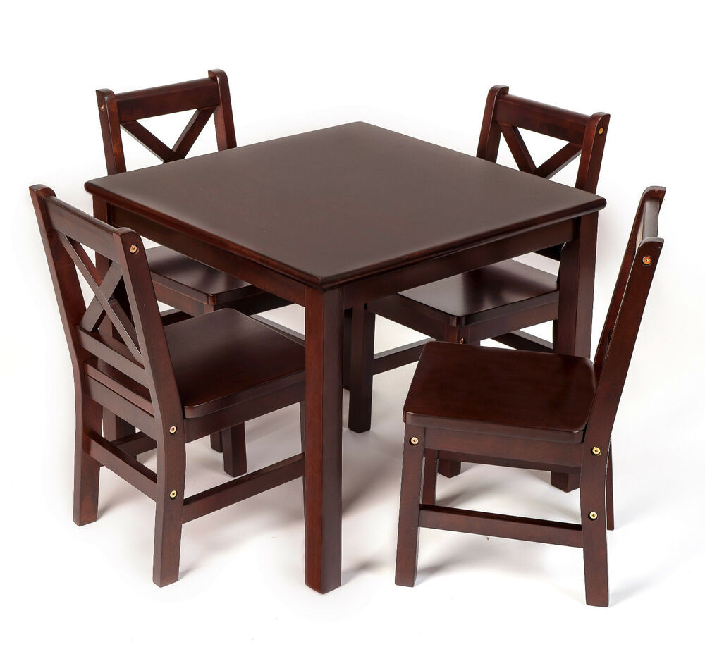 Kids Table And Chairs
 Kids Table and Chair Set 5 Pcs Solid Hard Wood in