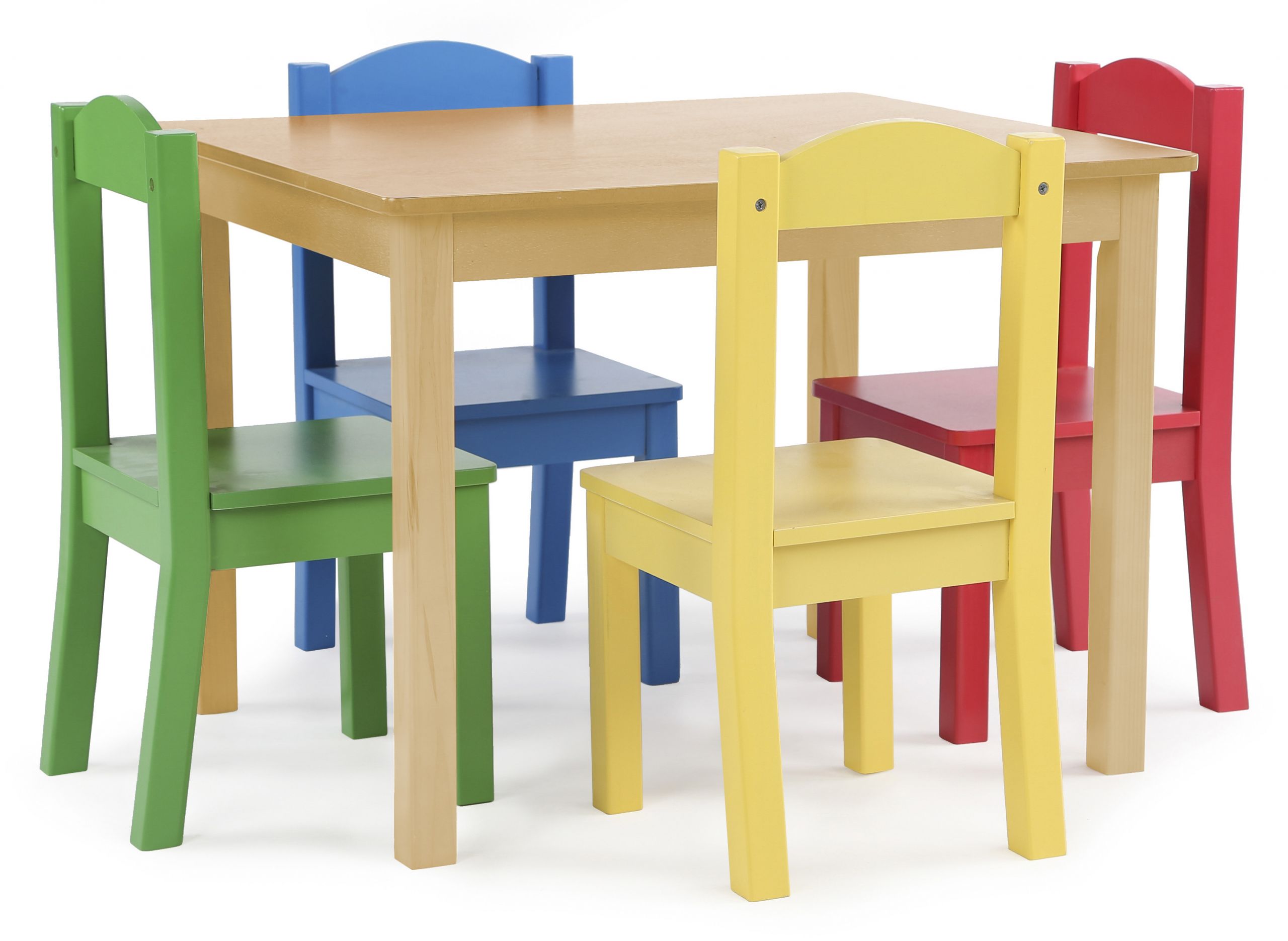 Kids Table And Chairs
 Tot Tutors Kids Wood Table and 4 Chairs Set Natural