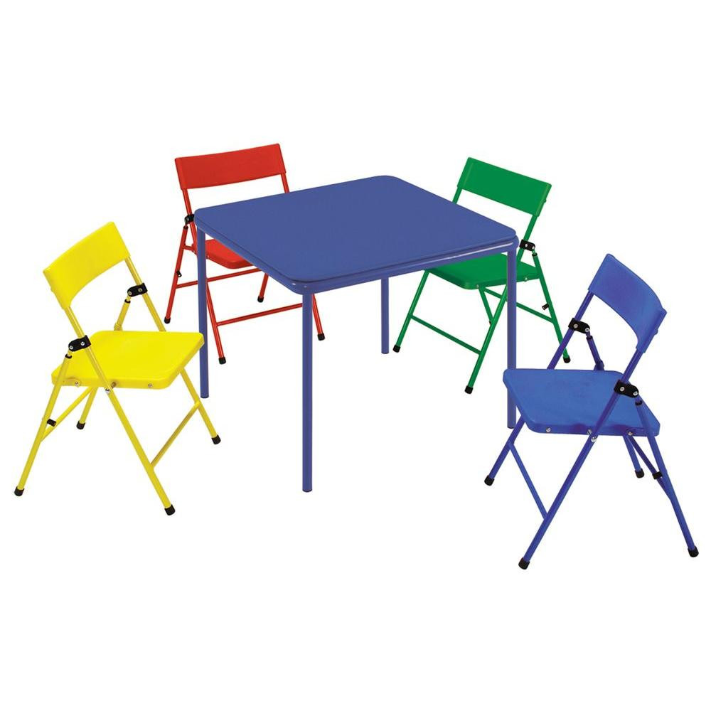 Kids Table And Chairs Walmart
 Cosco 24 in x 24 in Kid s Folding Chair and Table Set in