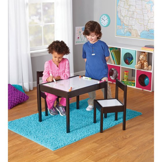 Kids Table And Chairs Walmart
 3 Piece Children s Table and Chairs Espresso Walmart