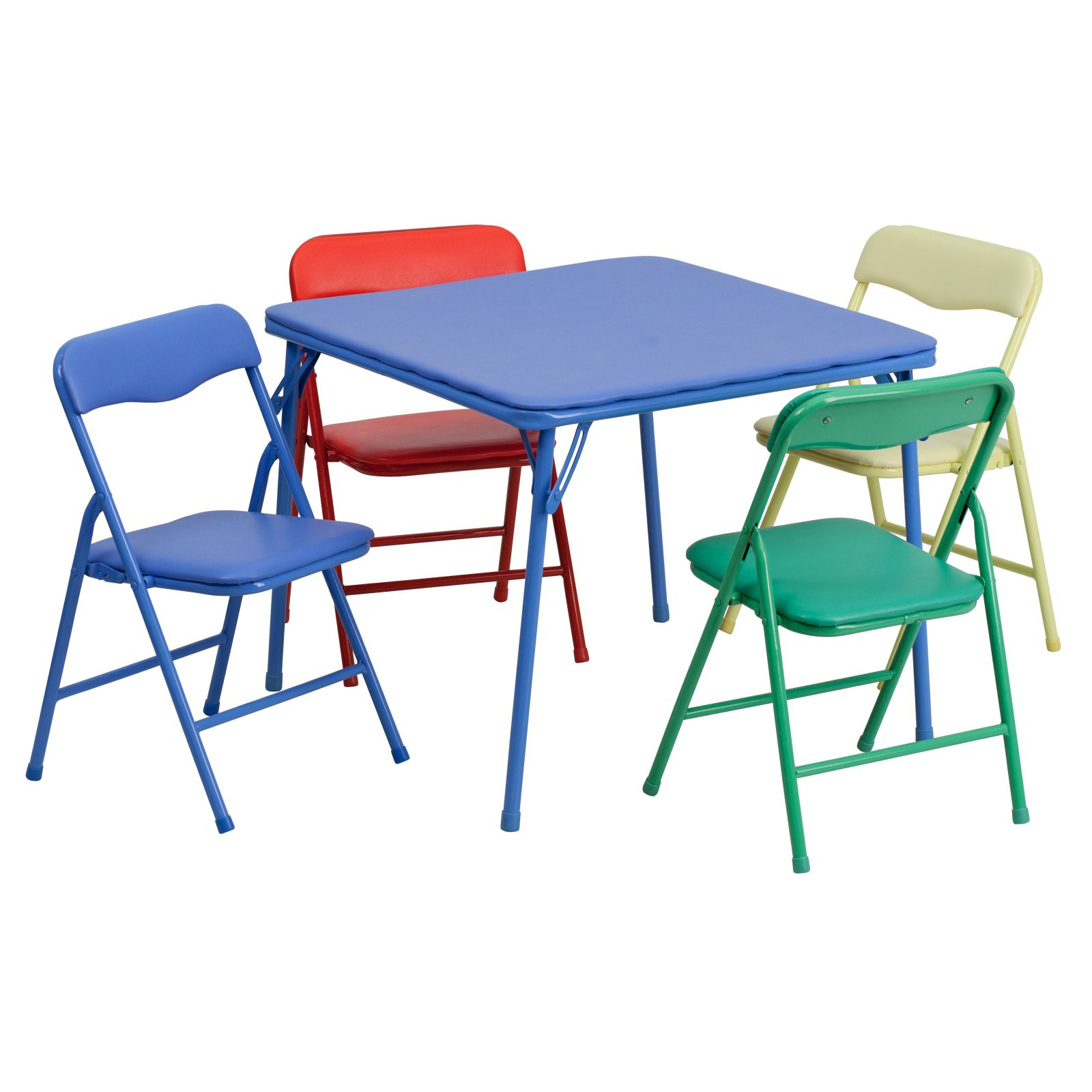 Kids Table And Chairs Walmart
 Flash Furniture Kids Colorful 5 Piece Folding Table and