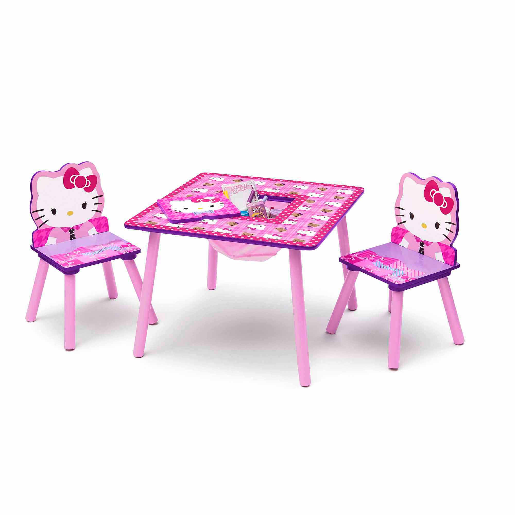 Kids Table And Chairs Walmart
 Hello Kitty Toddler Table and Chair Set with Storage