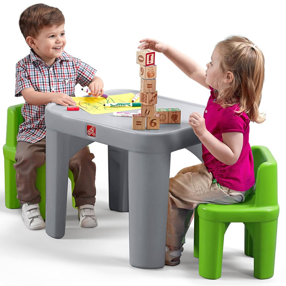 Kids Table And Chairs Walmart
 Step2 Mighty My Size Kids Plastic Table and Chairs Set
