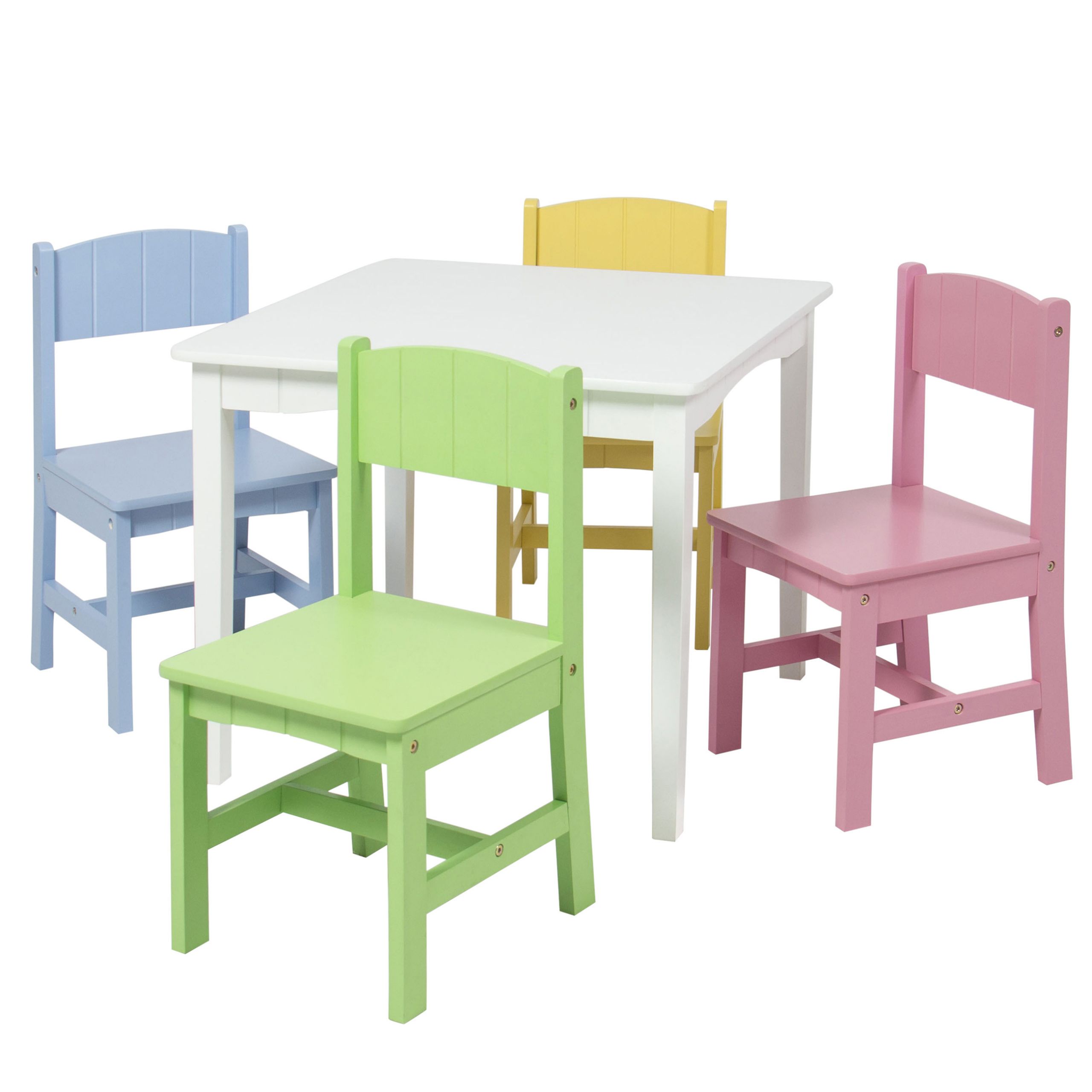 Kids Table And Chairs Walmart
 Wooden Kids Table And 4 Chairs Set Furniture Play Area
