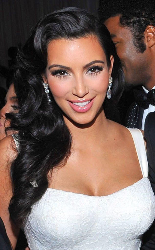 Kim Kardashian Wedding Hairstyles
 Kim s Elegant Wedding Locks from Kardashians Best Hair