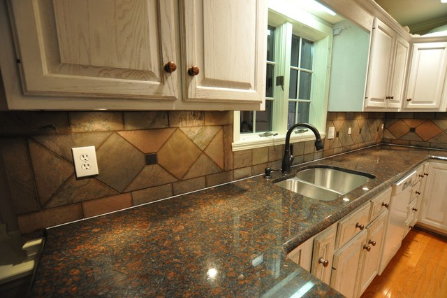 Kitchen Countertop Backsplash
 Granite Countertops and Tile Backsplash Ideas Eclectic