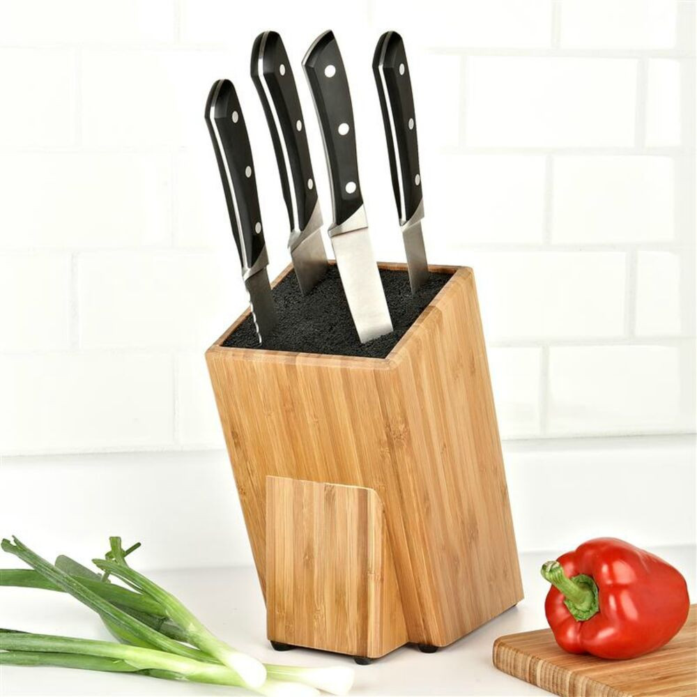 Kitchen Knives Storage
 Kapoosh Kitchen Caddy Universal Slotless Bamboo Knife