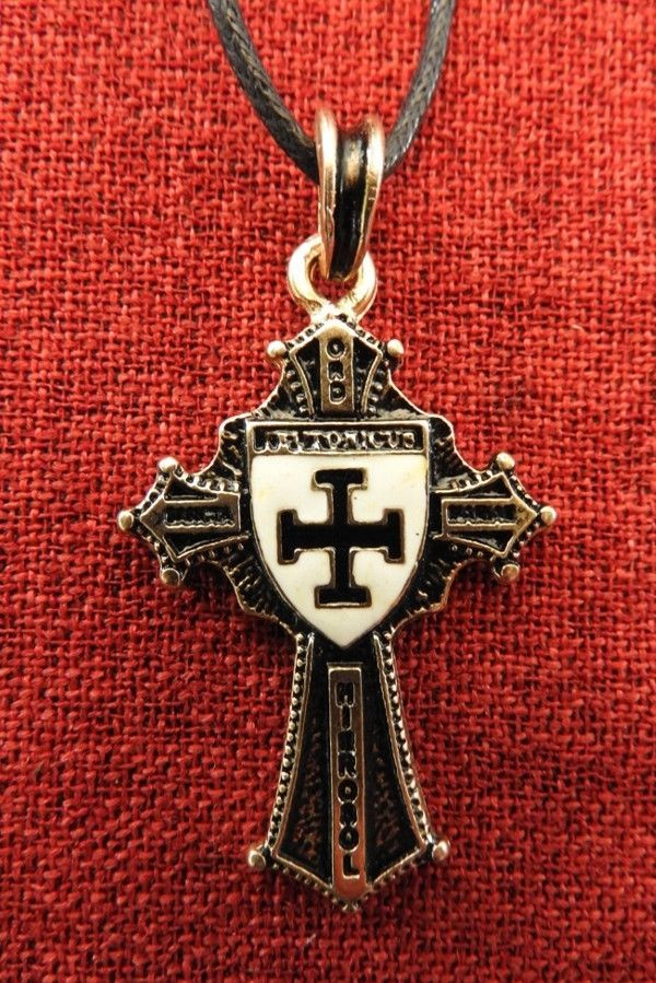 Knights Templar Necklace
 Teutonic Knights Order Cross Templar Me val Gold Plated