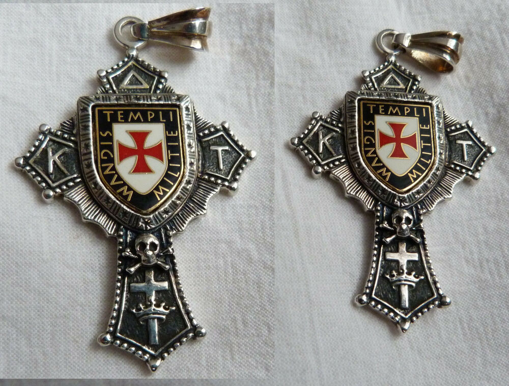 Knights Templar Necklace
 MASONIC CROSS PENDANT KNIGHT TEMPLAR 925