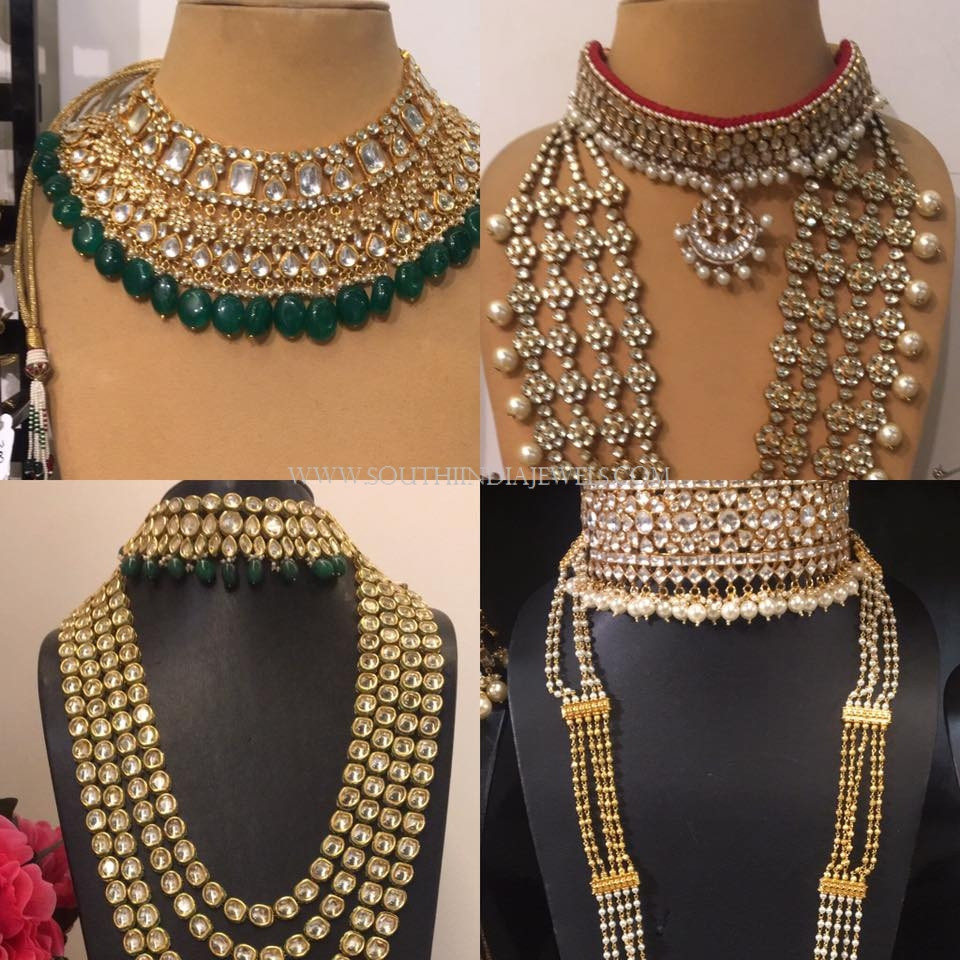 Kundan Necklace Sets
 Kundan Long Necklace Designs South India Jewels