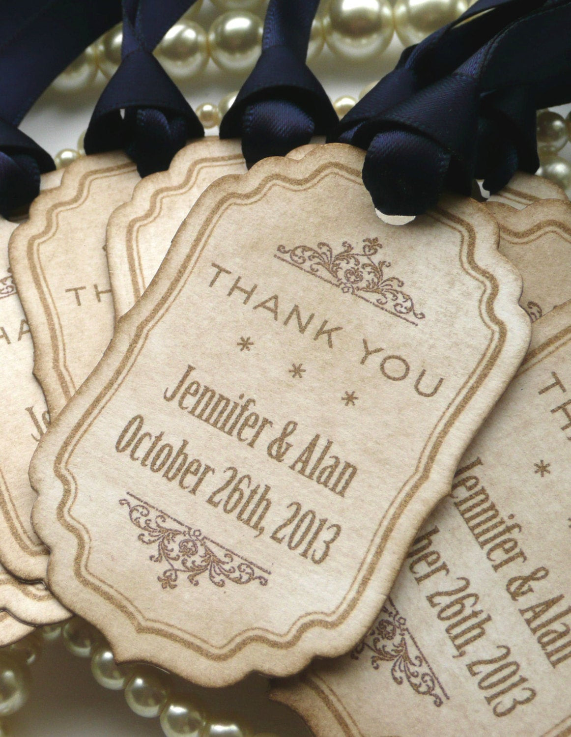 Labels For Wedding Favors
 Navy Thank You Tags Wedding Favor Personalised Labels with
