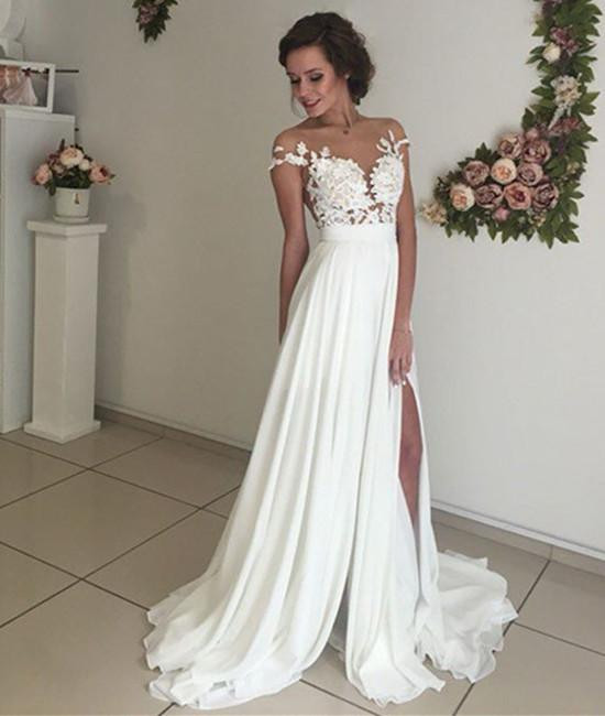 Lace Beach Wedding Dresses
 Elegant Lace Wedding Dresses Beach Wedding Gown y See