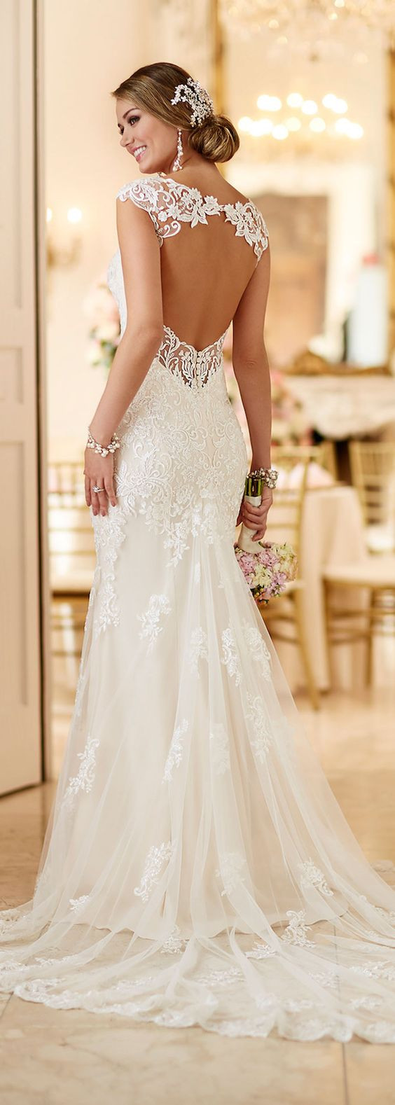 Lace Wedding Dress Pinterest
 Los 15 vestidos de novias más vistos en Pinterest KENA