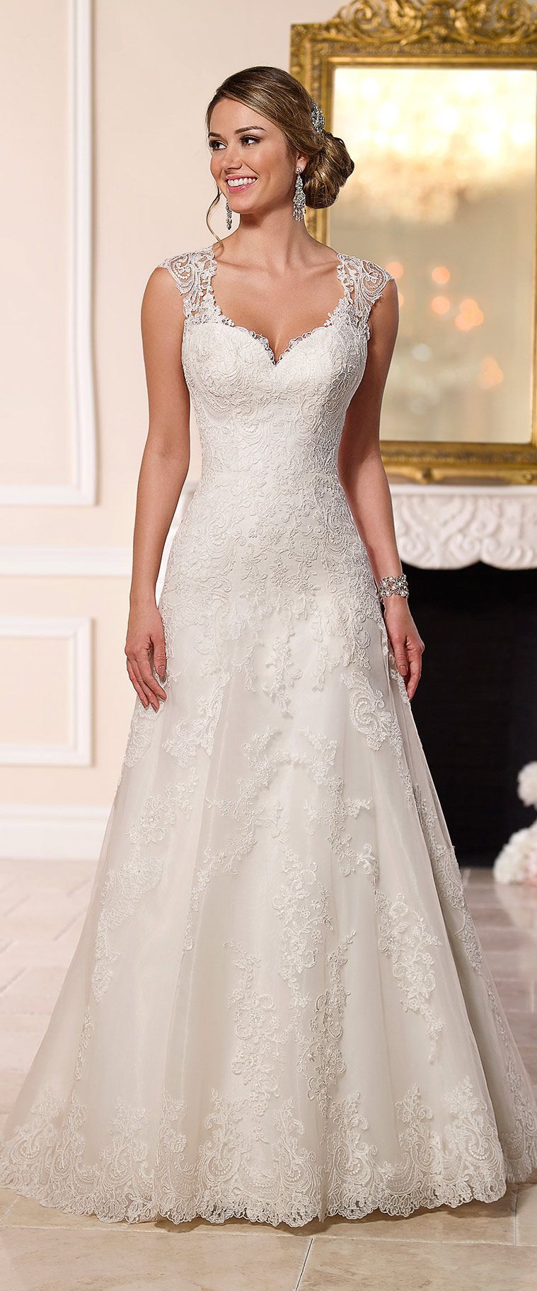 Lace Wedding Dress Pinterest
 Stella York A line lace wedding dress 2016