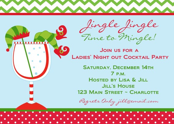 Ladies Christmas Party Ideas
 Holiday Party Invitation La s Night Out Party Invitation