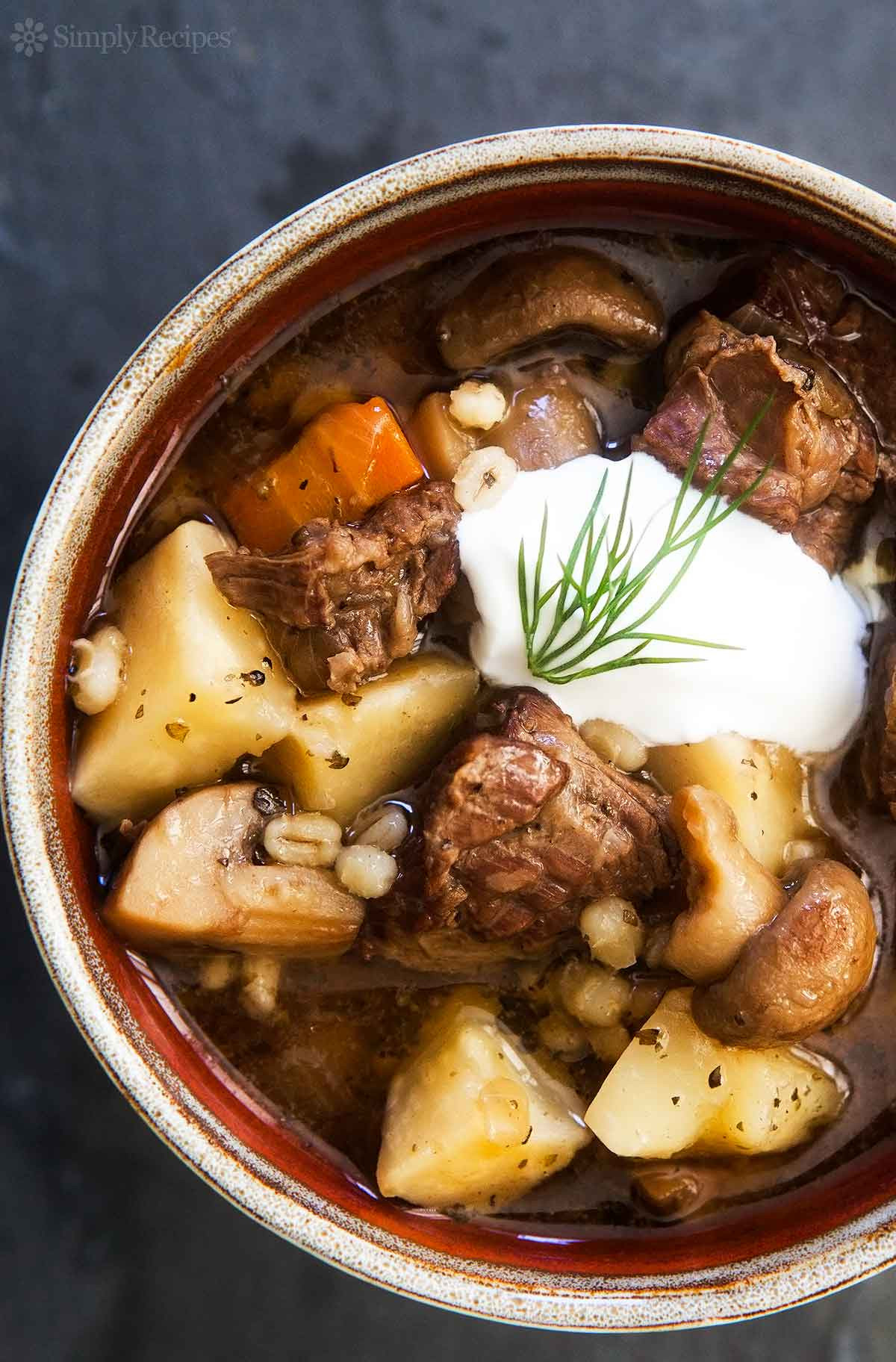 Lamb And Barley Stew
 Beef and Barley Stew with Mushrooms Recipe