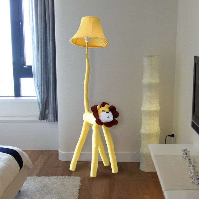 Lamps For Kids Room
 New Modern Cartoon Lion Design Cloth Floor Lamp For Kid s
