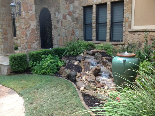 Landscape Fountain Front Yards
 Christa s Front Yard Waterfall and Bubbling Urn Water