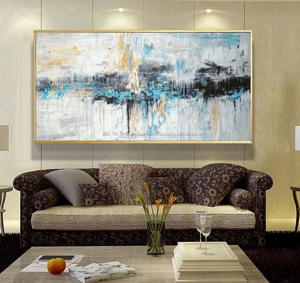 Large Paintings For Living Room
 Abstract art painting modern wall art canvas pictures