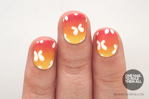 Late Summer Nail Colors
 Butterflies and Sunsets Gra nt Nail Art for Any Event