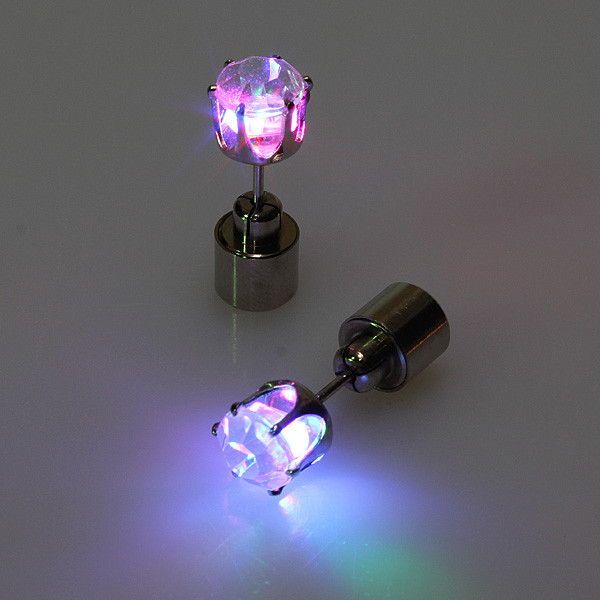 Led Light Up Earrings
 1pc Light Up Led Earring Ear Stud Dance Party Accessories