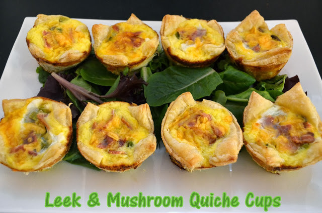 Leek And Mushroom Quiche
 Flavors by Four Leek and Mushroom Quiche Cups