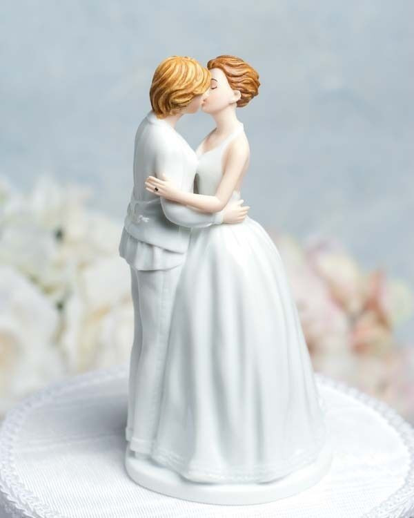 Lesbian Wedding Cake
 Gay Lesbian Romance Kissing Bride Female Couple Wedding