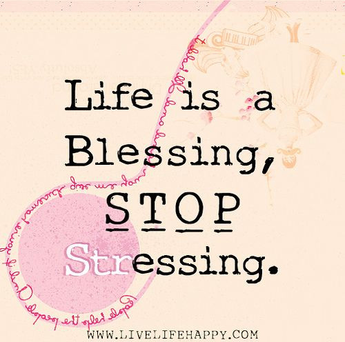 Life Is A Blessing Quotes
 Life is a blessing stop stressing