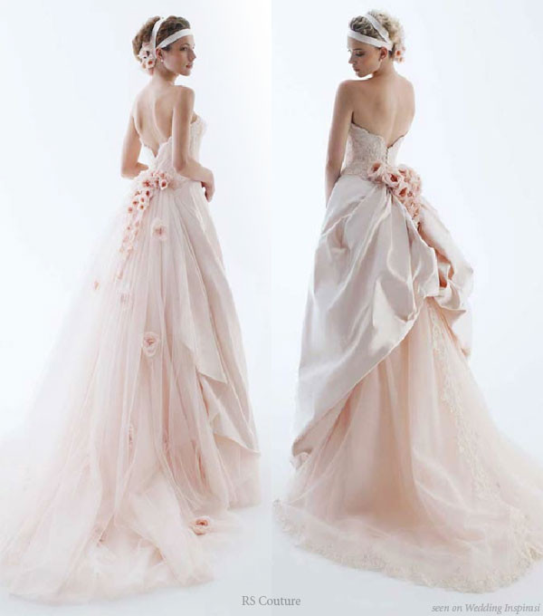 Light Pink Wedding Dresses
 Light Pink Wedding Gown 2