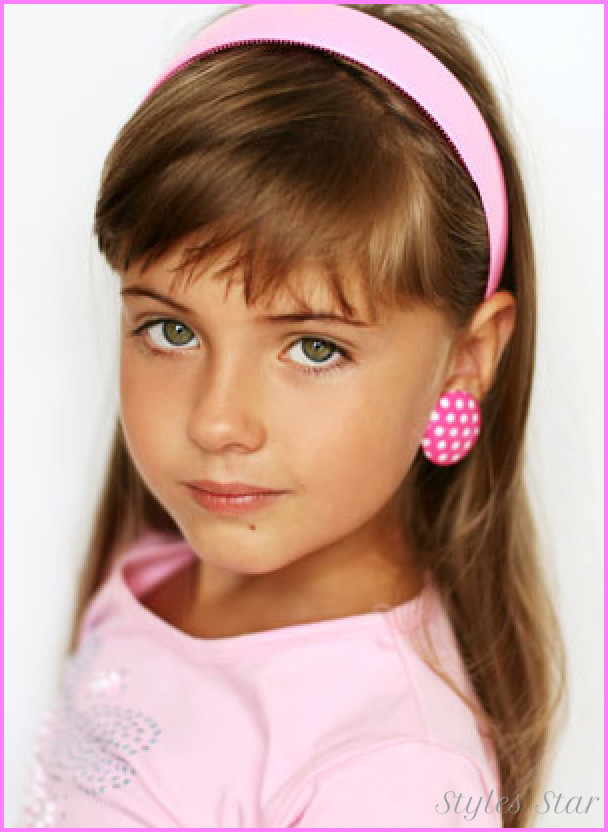 Little Girl Hairstyles With Headbands
 Little girl long haircuts with bangs StylesStar