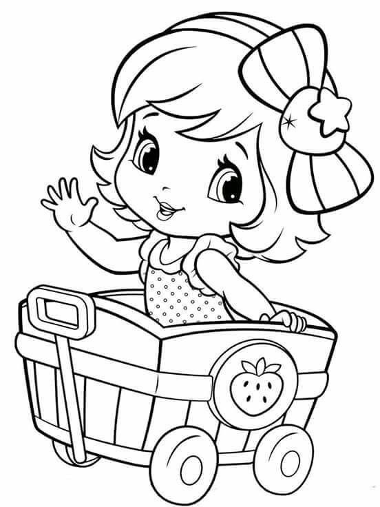 Little Girls Coloring Pages
 189 best images about Strawberry Shortcake coloring on
