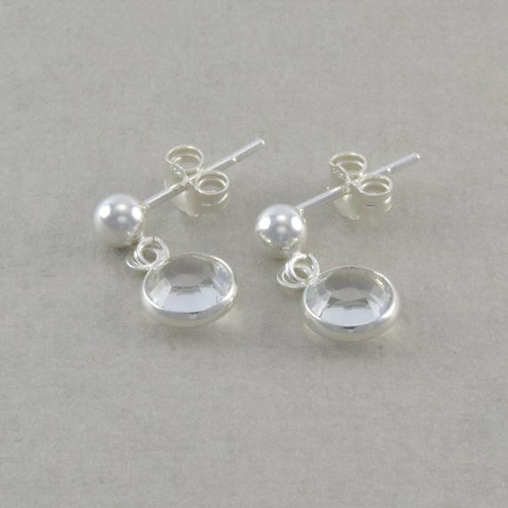 Little Girls Earrings
 Little Girls Earrings Sterling Silver clear by