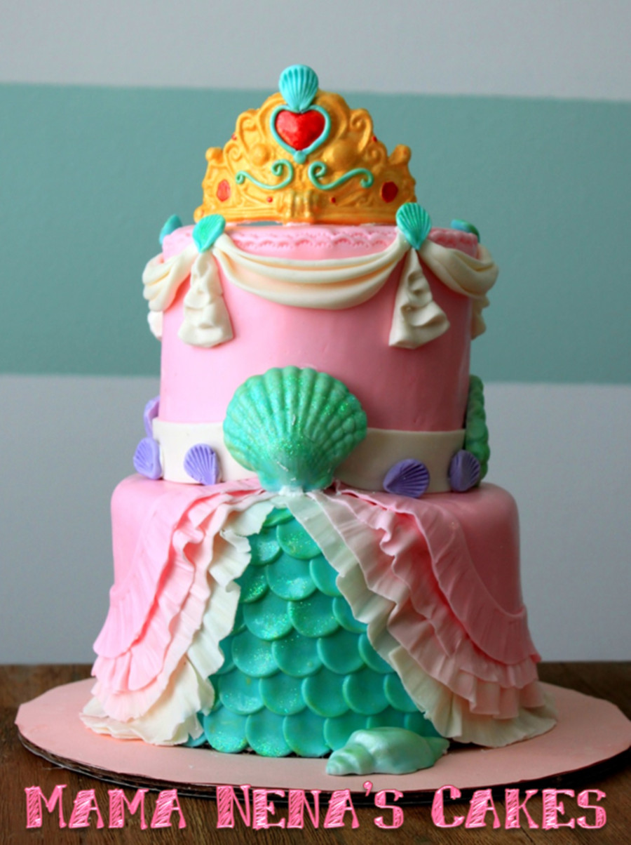 Little Mermaid Birthday Cakes
 Little Mermaid Princess Cake First Birthday CakeCentral