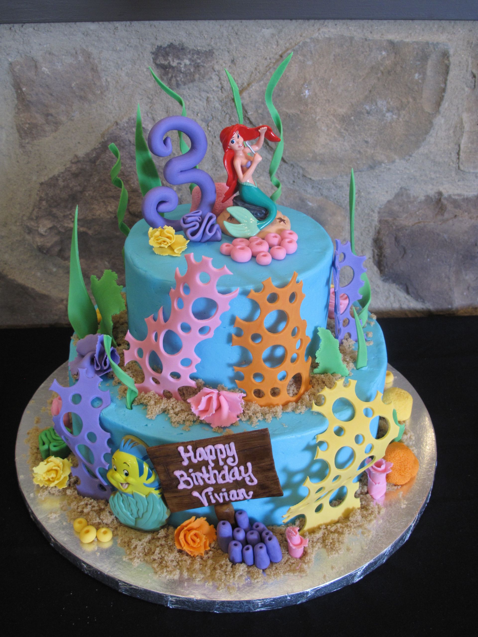 Little Mermaid Birthday Cakes
 Cartoon Character Cakes