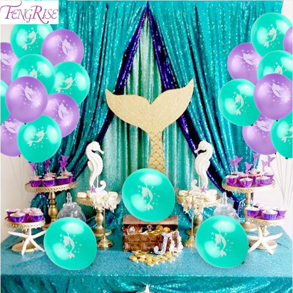 Little Mermaid Birthday Party Decoration Ideas
 FENGRISE Mermaid Party Wedding Decoration Baby Shower