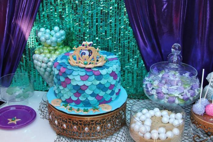 Little Mermaid Birthday Party Decorations
 Kara s Party Ideas Little Mermaid themed birthday party
