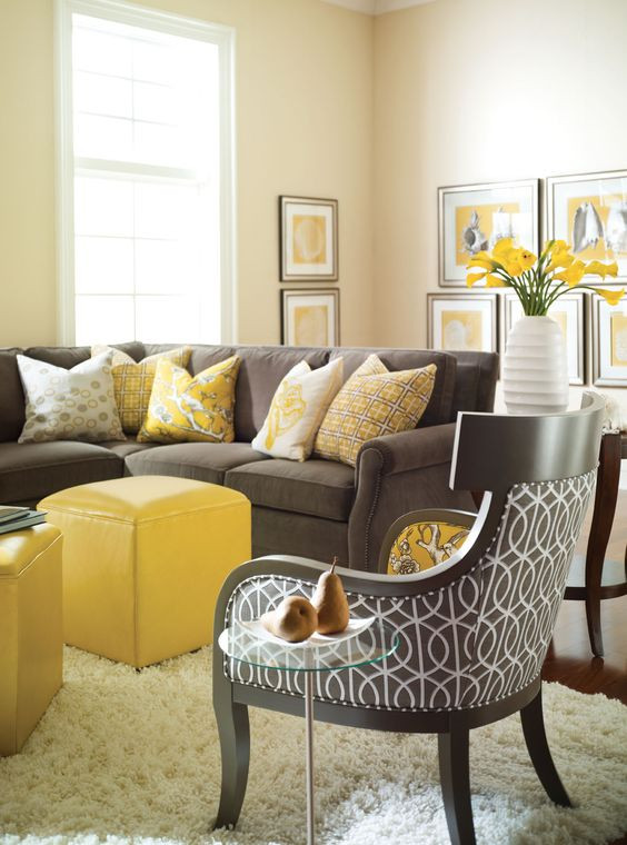 Living Room Furniture Ideas
 29 Stylish Grey And Yellow Living Room Décor Ideas DigsDigs