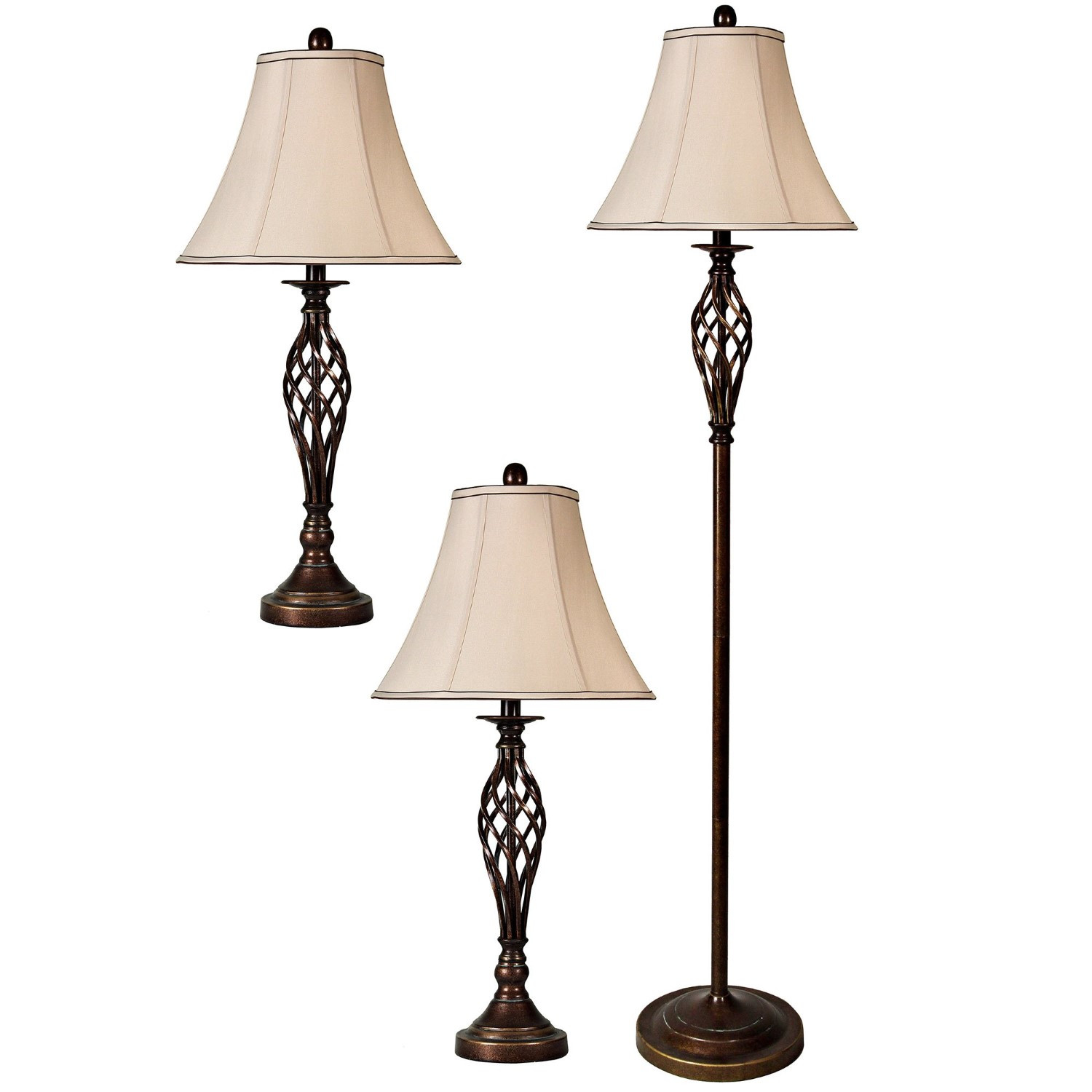 Living Room Table Lamp Sets
 StyleCraft Barclay Brass 3 Piece Living Room Accent Table