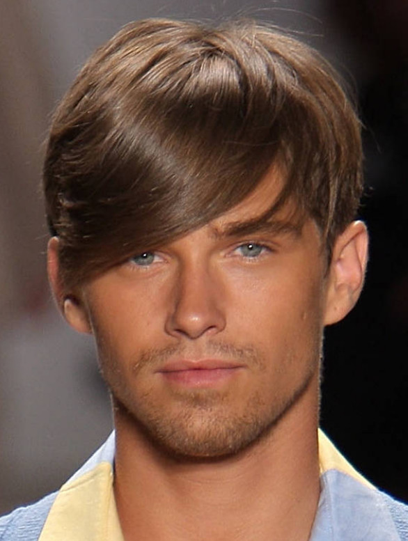 Long In Front Short In Back Haircuts For Guys
 2012 men haircut with long swept bang with very hair in