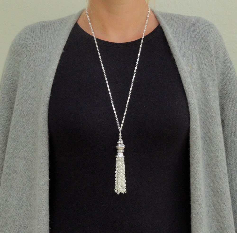Long Silver Necklace
 Tassel Necklace Long Silver Tassel Necklace Silver