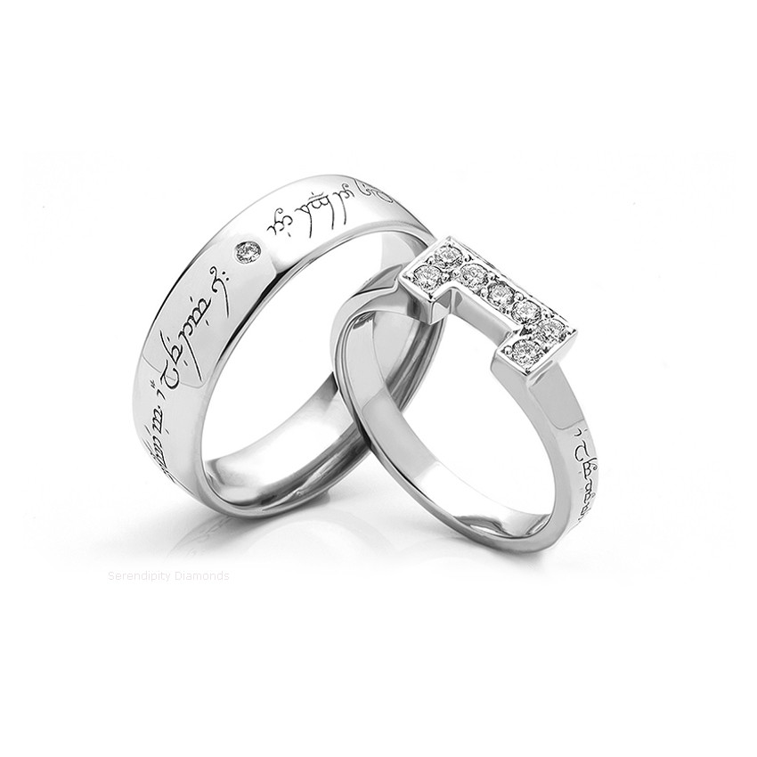 Lord Of The Rings Wedding Band
 Lord of the Rings Wedding Rings Elvish Engraved Wedding