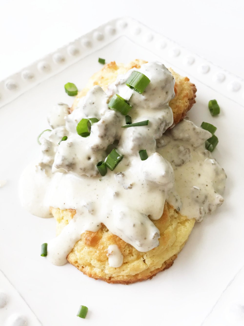 Low Carb Biscuits And Gravy
 Low Carb Biscuits & Gravy Gluten Free too — The Skinny Fork